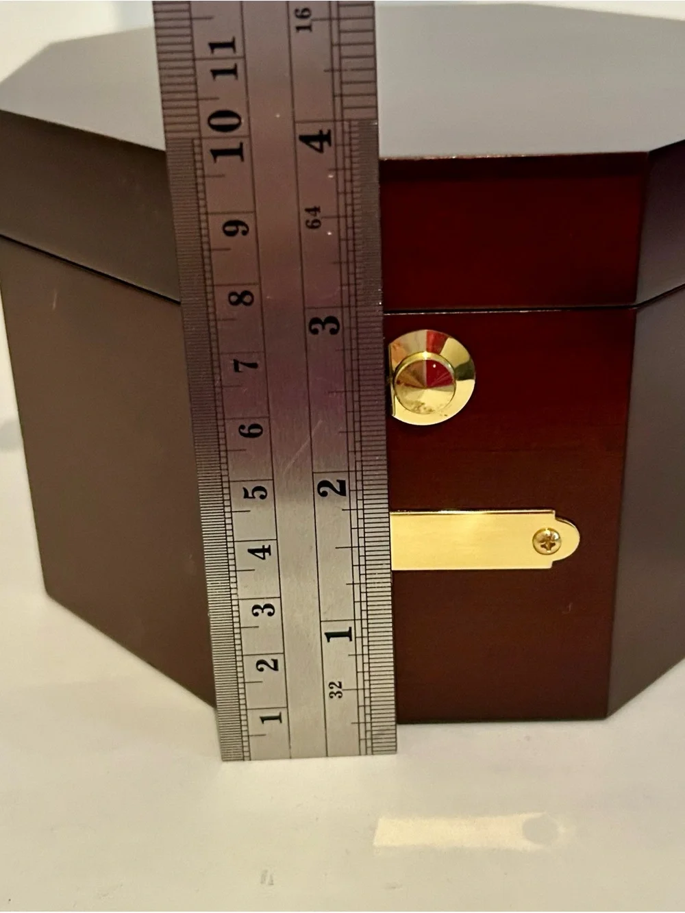 Brass Nautical Clock in Mahagony Wood Finish Box with Alarm
